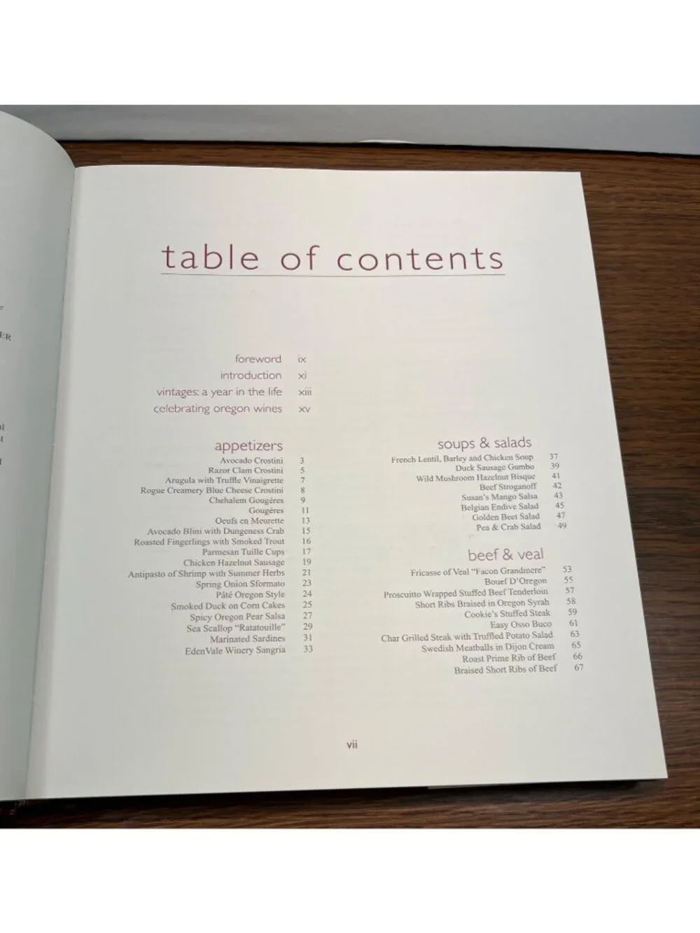 The Vintners Kitchen Cookbook William King SIGNED Celebrating Wines of Oregon